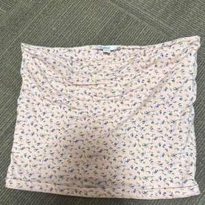 Pink Floral Tube Top